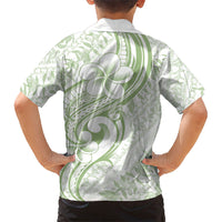 Hawaii Plumeria Lokelani Pikake Lei Kid Hawaiian Shirt Oma'oma'o Polynesian Tattoo