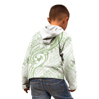 Hawaii Plumeria Lokelani Pikake Lei Kid Hoodie Oma'oma'o Polynesian Tattoo