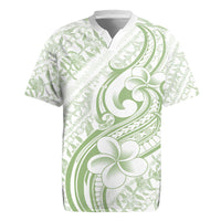Hawaii Plumeria Lokelani Pikake Lei Rugby Jersey Oma'oma'o Polynesian Tattoo