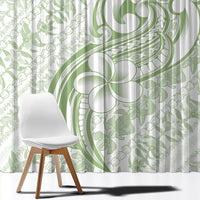 Hawaii Plumeria Lokelani Pikake Lei Window Curtain Oma'oma'o Polynesian Tattoo