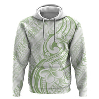 Hawaii Plumeria Lokelani Pikake Lei Zip Hoodie Oma'oma'o Polynesian Tattoo