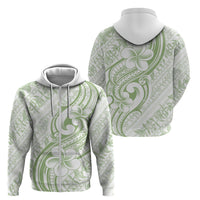 Hawaii Plumeria Lokelani Pikake Lei Zip Hoodie Oma'oma'o Polynesian Tattoo
