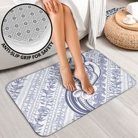 Hawaii Plumeria Lokelani Pikake Lei Bathroom Set Navy Blue Polynesian Tattoo LT9 - Polynesian Pride