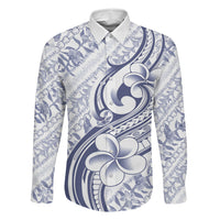 Hawaii Plumeria Lokelani Pikake Lei Family Matching Mermaid Dress and Hawaiian Shirt Navy Blue Polynesian Tattoo LT9 Daughter's Dress Navy Blue - Polynesian Pride