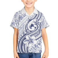 Hawaii Plumeria Lokelani Pikake Lei Hawaiian Shirt Navy Blue Polynesian Tattoo