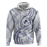Hawaii Plumeria Lokelani Pikake Lei Hoodie Navy Blue Polynesian Tattoo LT9 Pullover Hoodie Navy Blue - Polynesian Pride