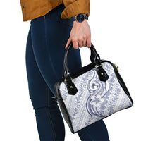 Hawaii Plumeria Lokelani Pikake Lei Shoulder Handbag Navy Blue Polynesian Tattoo LT9 - Polynesian Pride