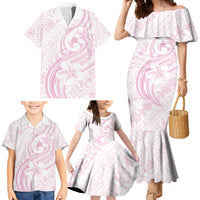 Hawaii Plumeria Lokelani Pikake Lei Family Matching Mermaid Dress and Hawaiian Shirt Poni Mama Polynesian Tattoo LT9 - Polynesian Pride