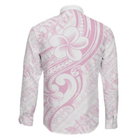 Hawaii Plumeria Lokelani Pikake Lei Family Matching Off The Shoulder Long Sleeve Dress and Hawaiian Shirt Poni Mama Polynesian Tattoo LT9 Son's Shirt Pink - Polynesian Pride