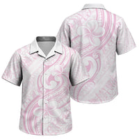Hawaii Plumeria Lokelani Pikake Lei Family Matching Tank Maxi Dress and Hawaiian Shirt Poni Mama Polynesian Tattoo LT9 Son's Shirt Pink - Polynesian Pride