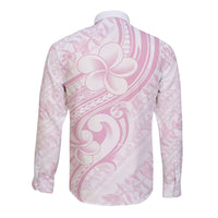 Hawaii Plumeria Lokelani Pikake Lei Long Sleeve Button Shirt Poni Mama Polynesian Tattoo