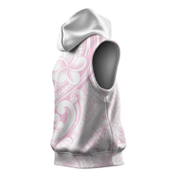 Hawaii Plumeria Lokelani Pikake Lei Sleeveless Hoodie Poni Mama Polynesian Tattoo