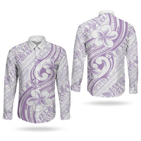 Hawaii Plumeria Lokelani Pikake Lei Couples Matching Tank Maxi Dress and Long Sleeve Button Shirt Poni Polynesian Tattoo LT9 - Polynesian Pride