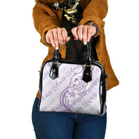 Hawaii Plumeria Lokelani Pikake Lei Shoulder Handbag Poni Polynesian Tattoo LT9 One Size Purple - Polynesian Pride