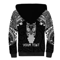 Personalised New Zealand Te Reo Maori Sherpa Hoodie Kia Kaha Maori Language Week Black Style LT9 - Polynesian Pride