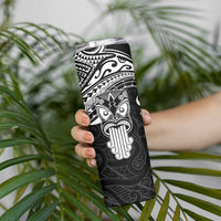Personalised New Zealand Te Reo Maori Skinny Tumbler Kia Kaha Maori Language Week Black Style LT9 - Polynesian Pride