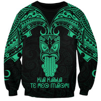 Personalised New Zealand Te Reo Maori Sweatshirt Kia Kaha Maori Language Week Green Style LT9 Unisex Green - Polynesian Pride