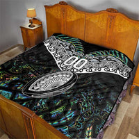Custom New Zealand Quilt Maori Rugby Tattoo Papua Shell