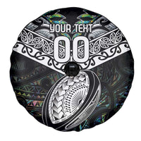 Custom New Zealand Spare Tire Cover Maori Rugby Tattoo Papua Shell