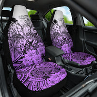 Beauty and The Warrior Polynesian Valentine Car Seat Cover Hibiscus FLowers Purple Style LT9 One Size Purple - Polynesian Pride