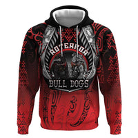 Aotearoa Bulldog Personalised Hoodie Maori Kowhaiwhai Motif