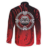 Aotearoa Bulldog Family Matching Long Sleeve Bodycon Dress and Hawaiian Shirt New Zealand Kowhaiwhai Tribal LT9 - Polynesian Pride