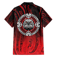 Aotearoa Bulldog Family Matching Short Sleeve Bodycon Dress and Hawaiian Shirt New Zealand Kowhaiwhai Tribal LT9 - Polynesian Pride