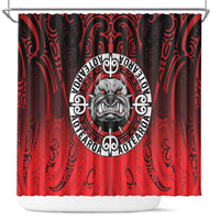 Aotearoa Bulldog Shower Curtain New Zealand Kowhaiwhai Tribal