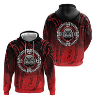 Aotearoa Bulldog Zip Hoodie New Zealand Kowhaiwhai Tribal LT9 - Polynesian Pride