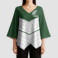 Custom New Zealand Maori Niho Taniwha Kimono Sleeve Blouse - Polynesian Pride