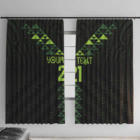Custom New Zealand Maori Koru Koiri Motif Window Curtain