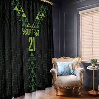 Custom New Zealand Maori Koru Koiri Motif Window Curtain