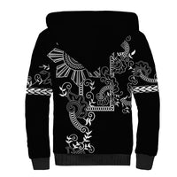 Filipino Sun Tribal Tattoo Sherpa Hoodie Philippines Inspired Barong Simple Black LT9 - Polynesian Pride