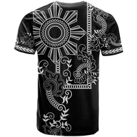 Filipino Sun Tribal Tattoo T Shirt Philippines Inspired Barong Simple Black