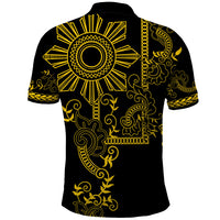 Filipino Sun Tribal Tattoo Polo Shirt Philippines Inspired Barong Simple Gold