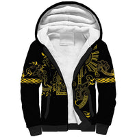Filipino Sun Tribal Tattoo Sherpa Hoodie Philippines Inspired Barong Simple Gold LT9 Unisex Gold - Polynesian Pride