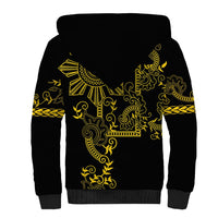 Filipino Sun Tribal Tattoo Sherpa Hoodie Philippines Inspired Barong Simple Gold LT9 - Polynesian Pride