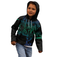 Filipino Sun Tribal Tattoo Kid Hoodie Philippines Inspired Barong Blue Art