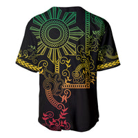 Filipino Sun Tribal Tattoo Baseball Jersey Philippines Inspired Barong Reggae Art