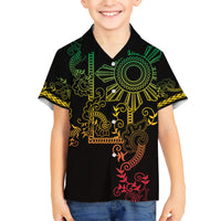 Filipino Sun Tribal Tattoo Hawaiian Shirt Philippines Inspired Barong Reggae Art LT9 - Polynesian Pride