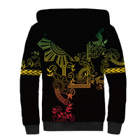 Filipino Sun Tribal Tattoo Sherpa Hoodie Philippines Inspired Barong Reggae Art LT9 - Polynesian Pride