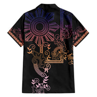 Filipino Sun Tribal Tattoo Hawaiian Shirt Philippines Inspired Barong Pink Art