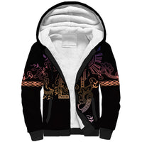 Filipino Sun Tribal Tattoo Sherpa Hoodie Philippines Inspired Barong Pink Art LT9 Unisex Pink - Polynesian Pride