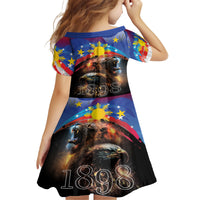 Philippines Lion and Eagle 1898 Kid Short Sleeve Dress Pilipinas Maligayang Araw ng Kalayaan