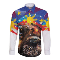 Philippines Lion and Eagle 1898 Long Sleeve Button Shirt Pilipinas Maligayang Araw ng Kalayaan