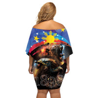 Philippines Lion and Eagle 1898 Off Shoulder Short Dress Pilipinas Maligayang Araw ng Kalayaan