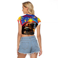 Philippines Lion and Eagle 1898 Raglan Cropped T Shirt Pilipinas Maligayang Araw ng Kalayaan