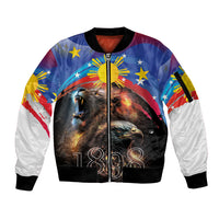 Philippines Lion and Eagle 1898 Sleeve Zip Bomber Jacket Pilipinas Maligayang Araw ng Kalayaan