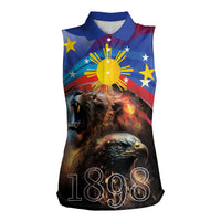 Philippines Lion and Eagle 1898 Women Sleeveless Polo Shirt Pilipinas Maligayang Araw ng Kalayaan