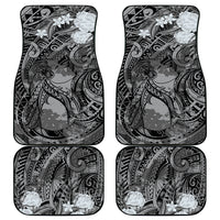 Pacific Beauty Girl Car Mats Black Polyneisan Tribal Vintage Motif
